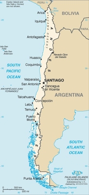 Muslim Friendly Travel Map of Chile