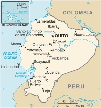 Muslim Friendly Travel Map of Ecuador