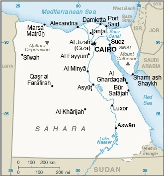 Muslim Friendly Travel Map of Egypt