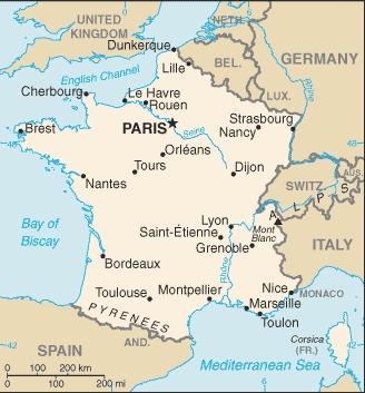 Muslim Friendly Travel Map of France