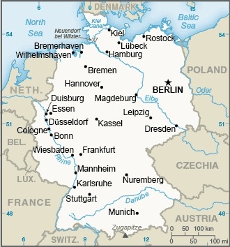 Muslim Friendly Travel Map of Germany