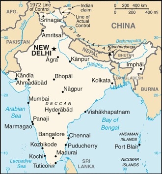 Muslim Friendly Travel Map of India