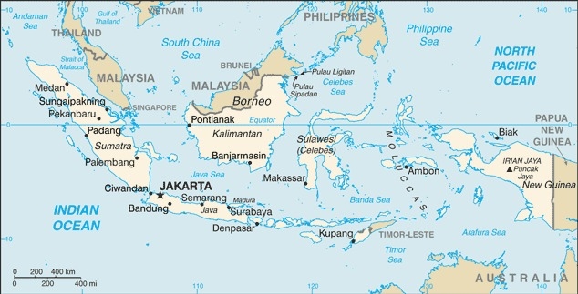 Muslim Friendly Travel Map of Indonesia