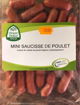 Assortiment de mini-saucisses de volaille