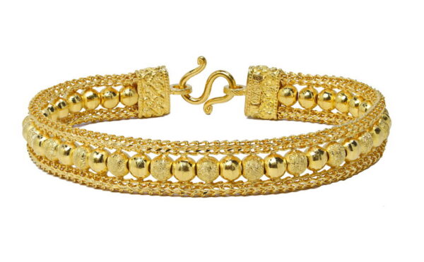 Solid Thai 2 or 3 Baht 96.5% Gold Bracelet